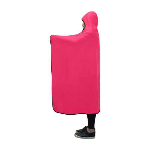 Solid Hot Pink Hooded Blanket 60''x50''