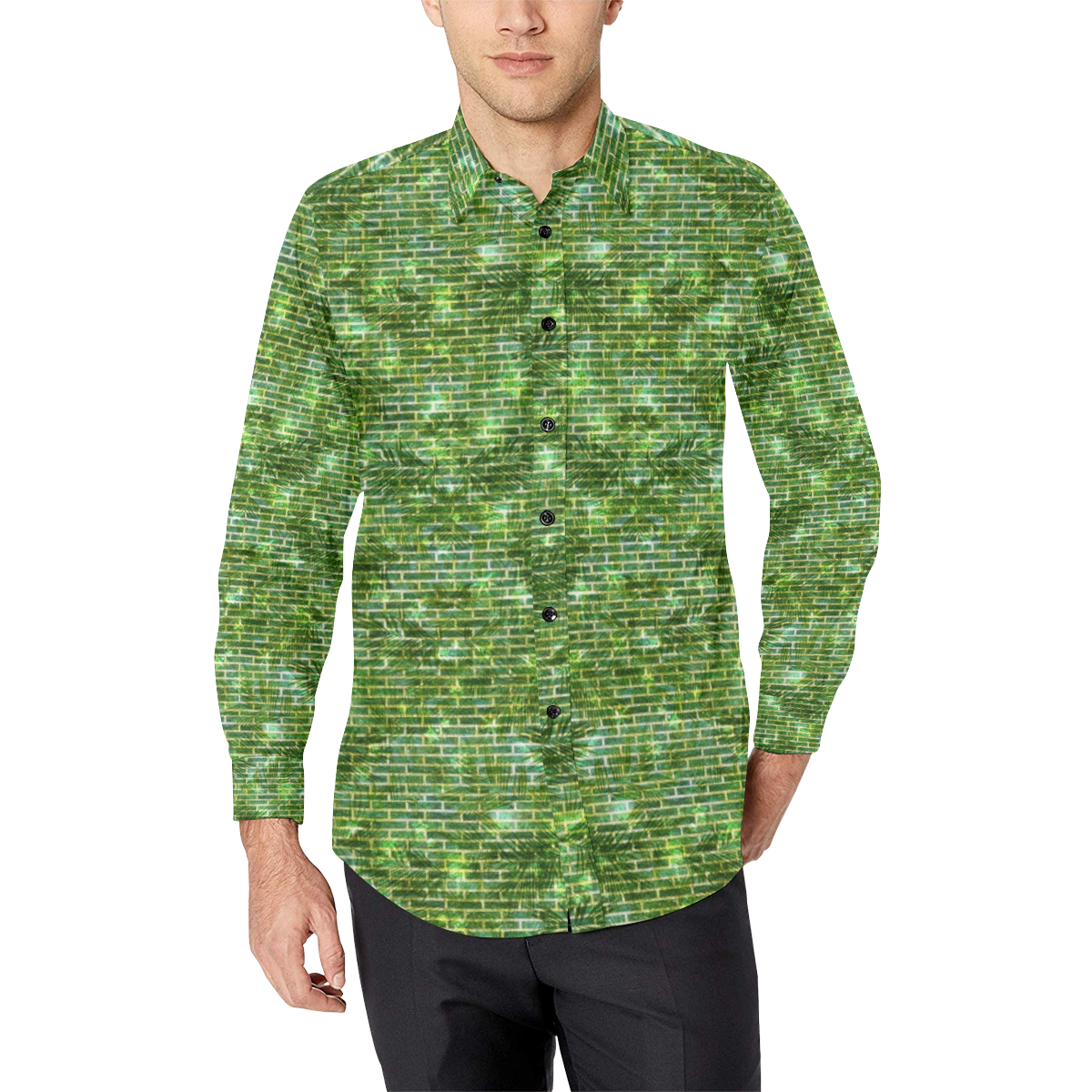 Pattern by K.Merske Men's All Over Print Casual Dress Shirt (Model T61)