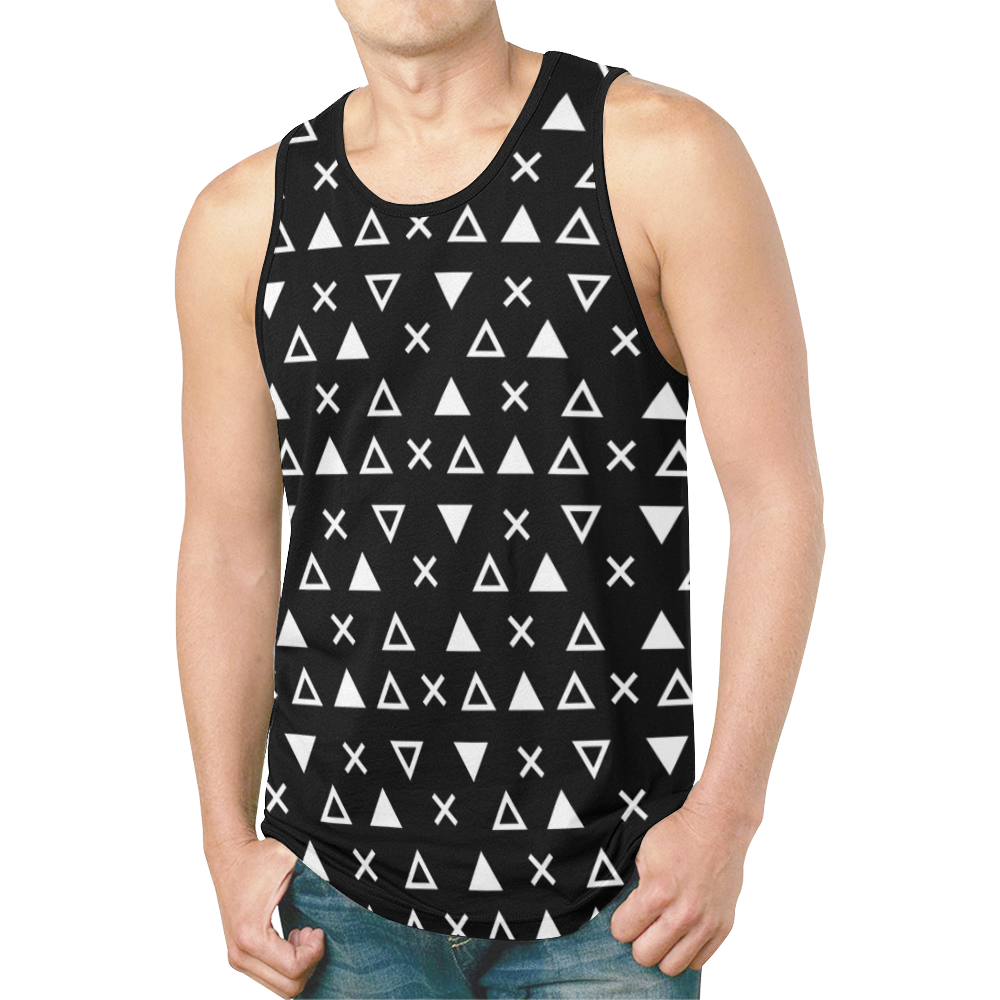 Geo Line Triangle New All Over Print Tank Top for Men (Model T46)