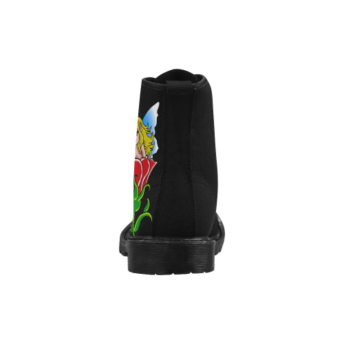 Pixie in a flower ss Martin Boots for Men (Black) (Model 1203H)
