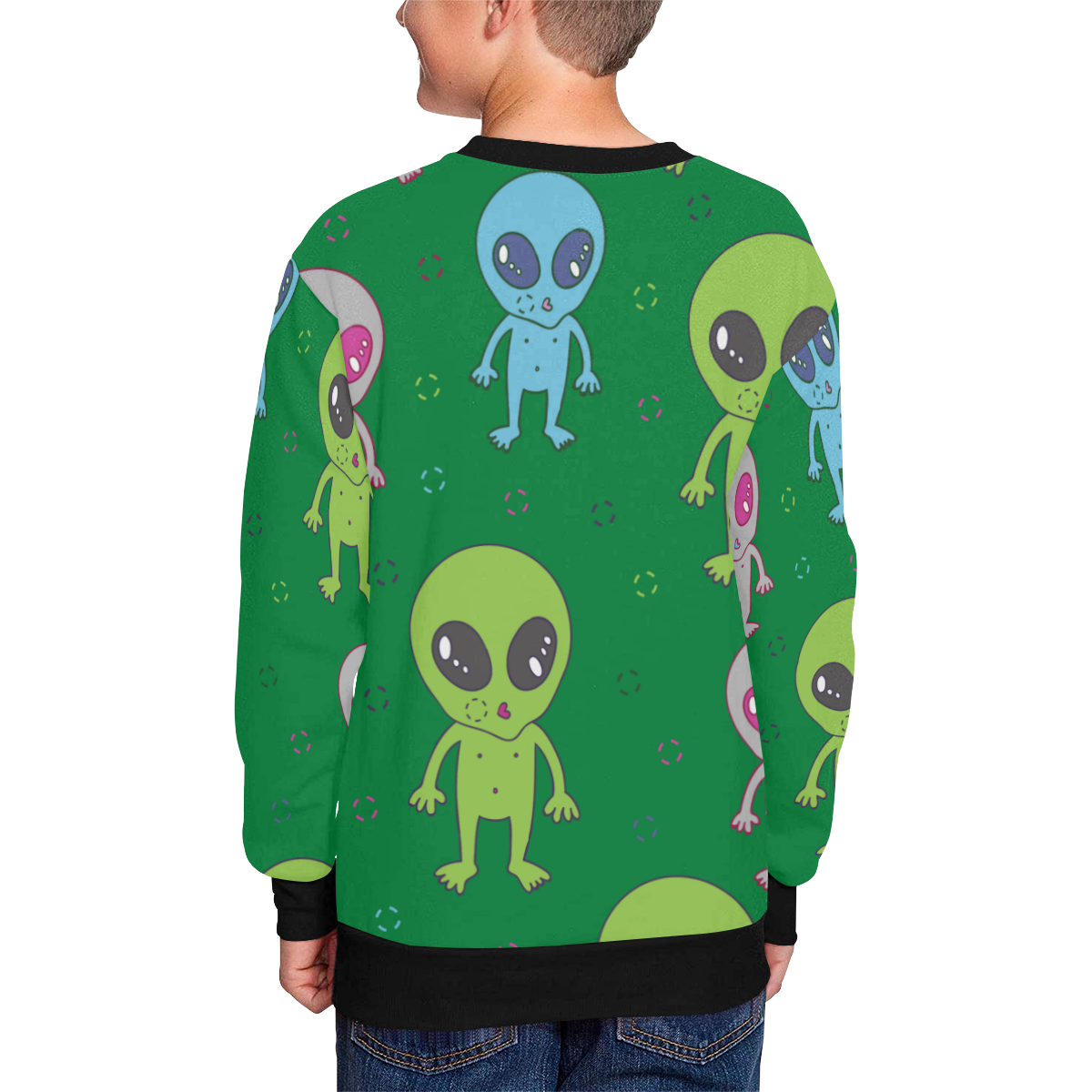 sudadera infantil patron aliens Kids' All Over Print Sweatshirt (Model H37)