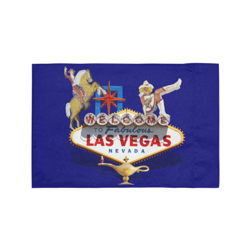 Las Vegas Welcome Sign / Blue Motorcycle Flag (Twin Sides)