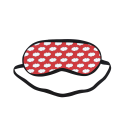 Clouds with Polka Dots on Red Sleeping Mask