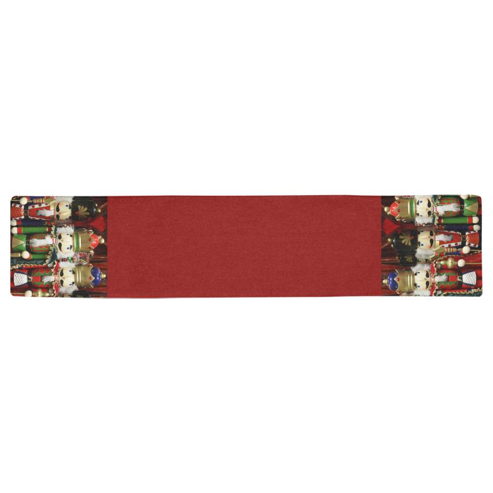 Christmas Nut Cracker Soldiers on Red Table Runner 16x72 inch