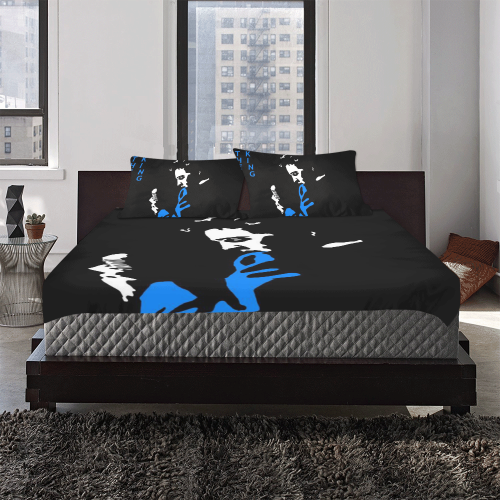 TheKing-BedSet-Blue 3-Piece Bedding Set