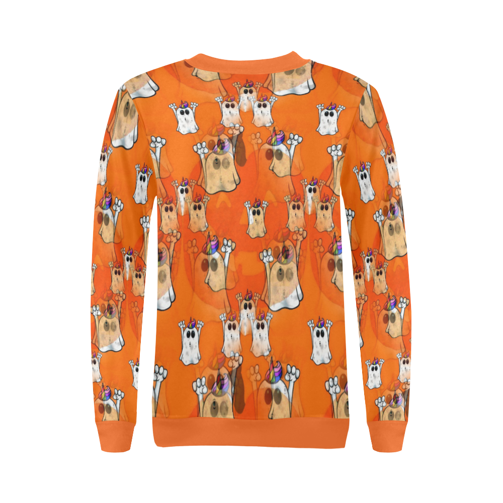 Boonicorn Halloween by Nico Bielow All Over Print Crewneck Sweatshirt for Women (Model H18)