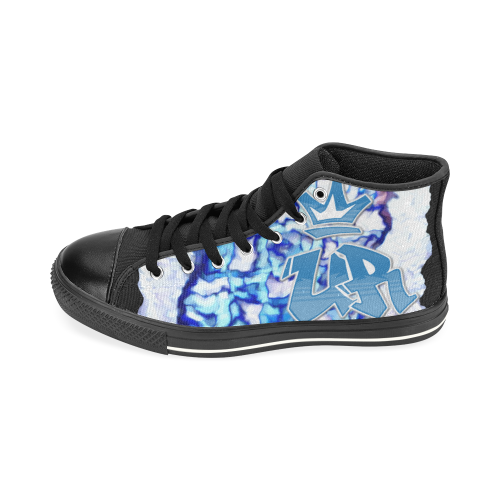 Blue Knights High Top Canvas Shoes for Kid (Model 017)