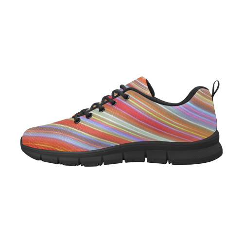 Wild Wavy Lines 09 Women's Breathable Running Shoes (Model 055)
