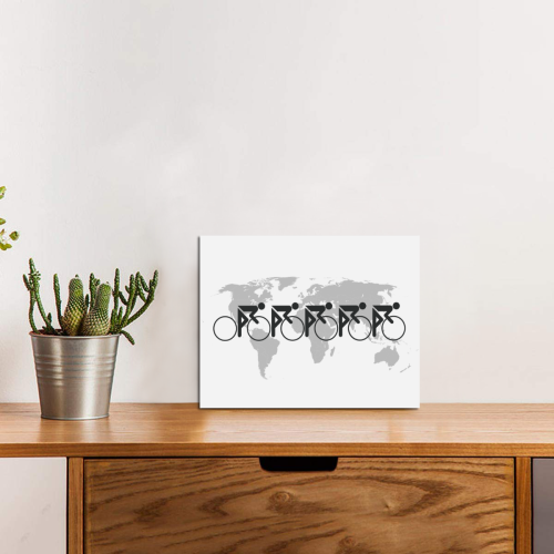 The Bicycle Race 3 Black Photo Panel for Tabletop Display 8"x6"