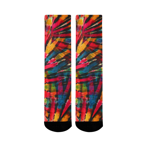Hippy Spirit Tie Dye Mid-Calf Socks (Black Sole)