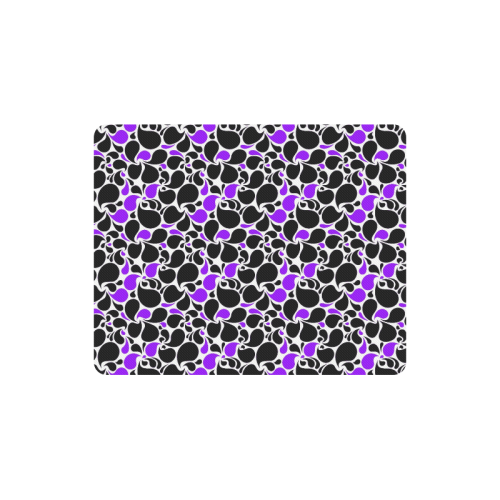 purple black paisley Rectangle Mousepad