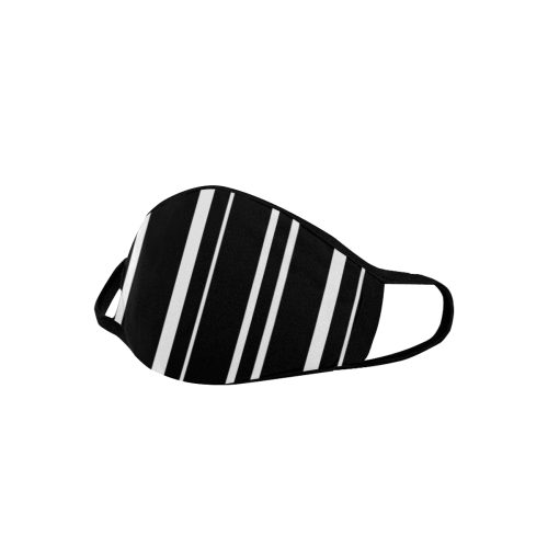 white stripes on black Mouth Mask