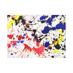 Blue & Red Paint Splatter Placemat 14’’ x 19’’