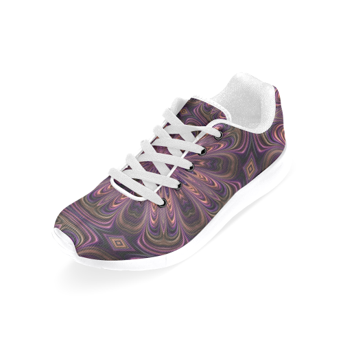 Pastel Satin Ribbons Fractal Mandala 6 Women’s Running Shoes (Model 020)