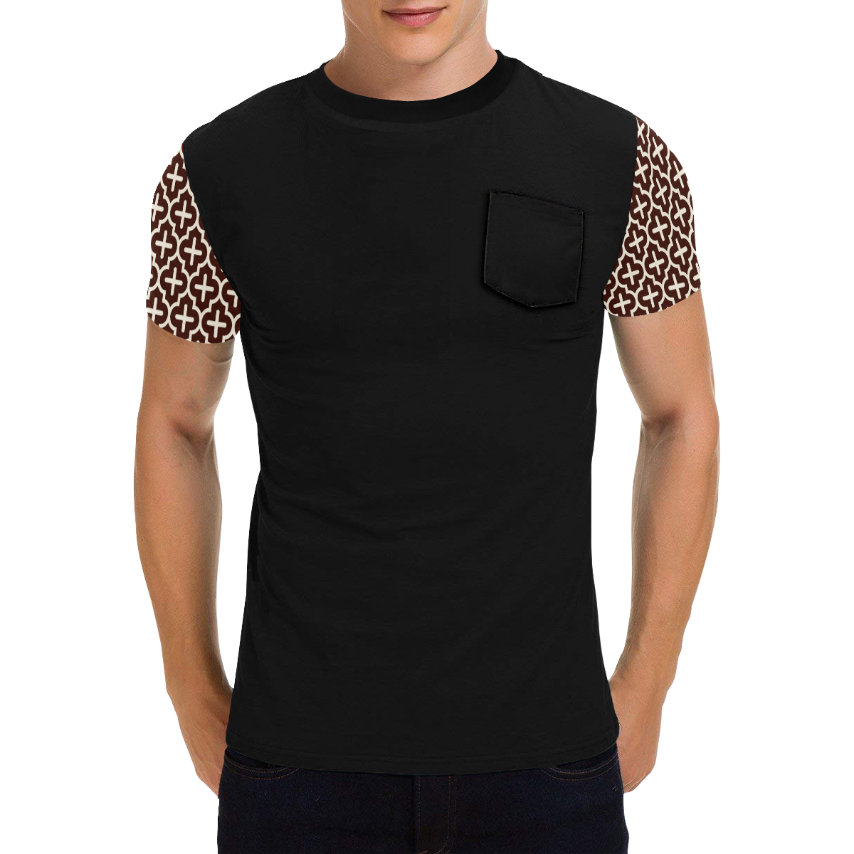 M T-shirt 7 Men's All Over Print T-Shirt with Chest Pocket (Model T56)