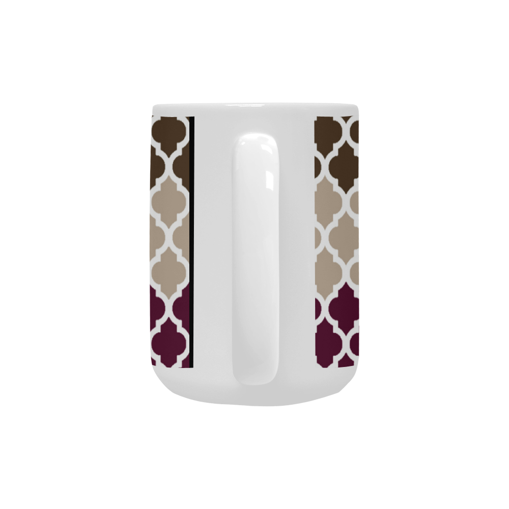 stripe lace pattern Custom Ceramic Mug (15OZ)