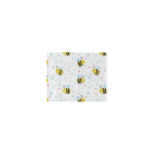 Cute Bee Pattern Mini Bifold Wallet (Model 1674)