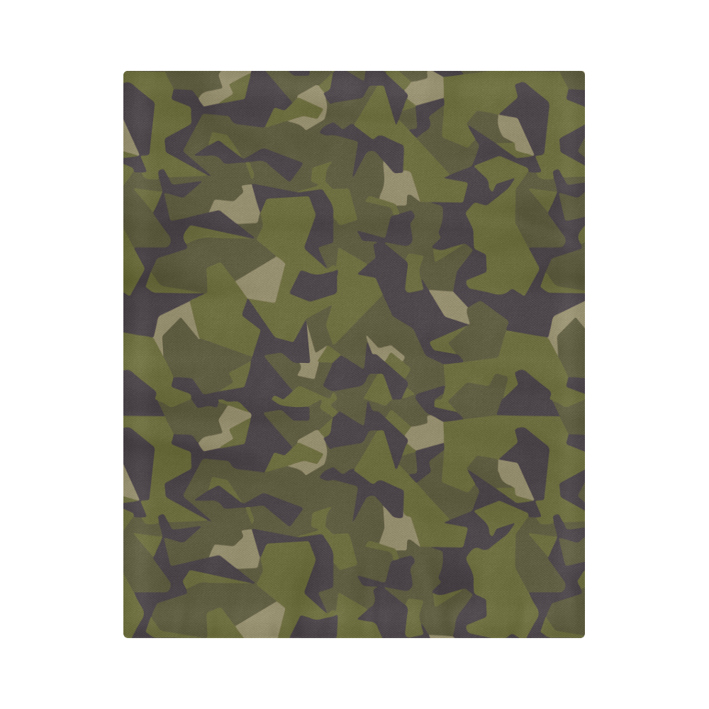 Swedish M90 woodland camouflage Duvet Cover 86"x70" ( All-over-print)