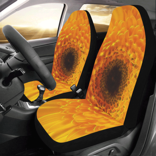 Yellow Flower Tangle FX Car Seat Covers (Set of 2)