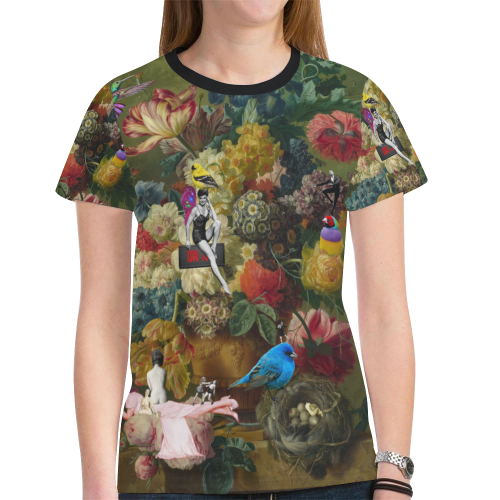 Old Masters Twist New All Over Print T-shirt for Women (Model T45)