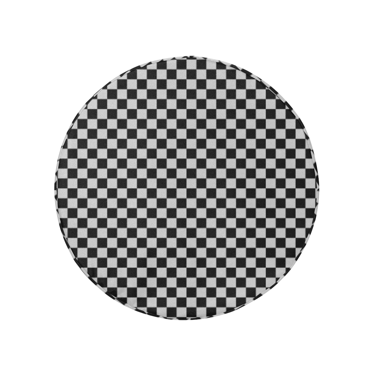 Checkerboard Black And Silver 32 Inch Spare Tire Cover