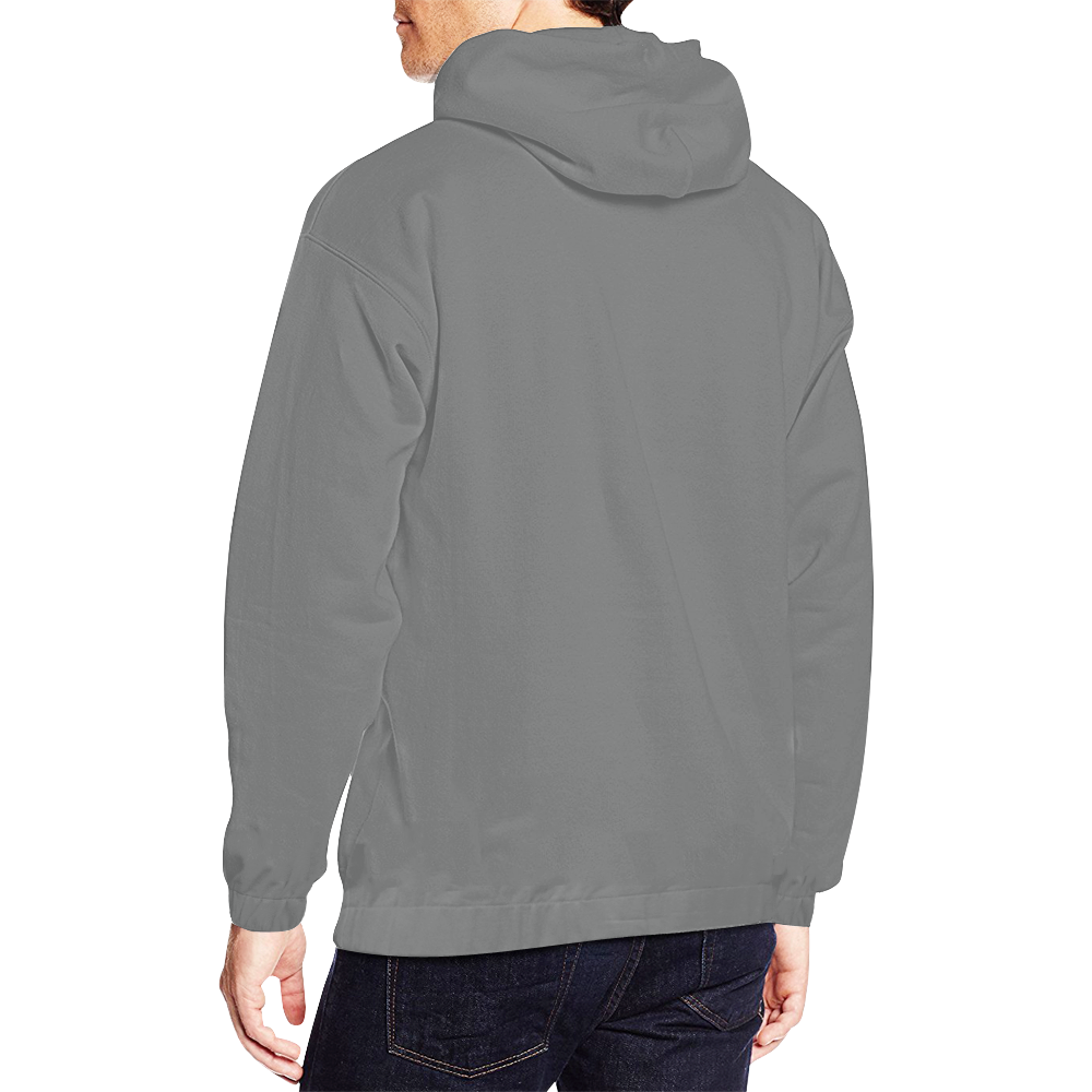 Logo Hoodie - Grey All Over Print Hoodie for Men (USA Size) (Model H13)