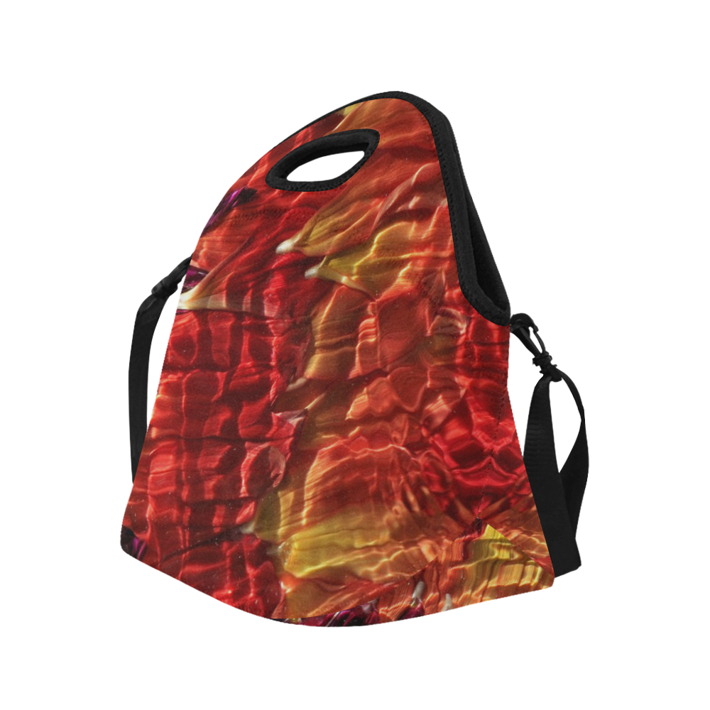 Muscled Petals Neoprene Lunch Bag/Large (Model 1669)