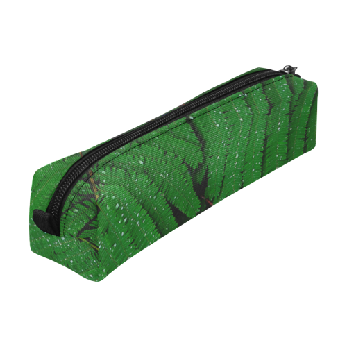 Forest Green Plants with Dew Photo Pencil Pouch/Small (Model 1681)