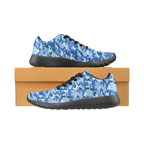 Woodland Blue Camouflage Men's Running Shoes/Large Size (Model 020)