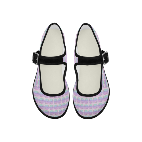 umbrella mandala pattern Mila Satin Women's Mary Jane Shoes (Model 4808)