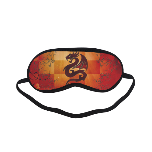 Tribal dragon  on vintage background Sleeping Mask