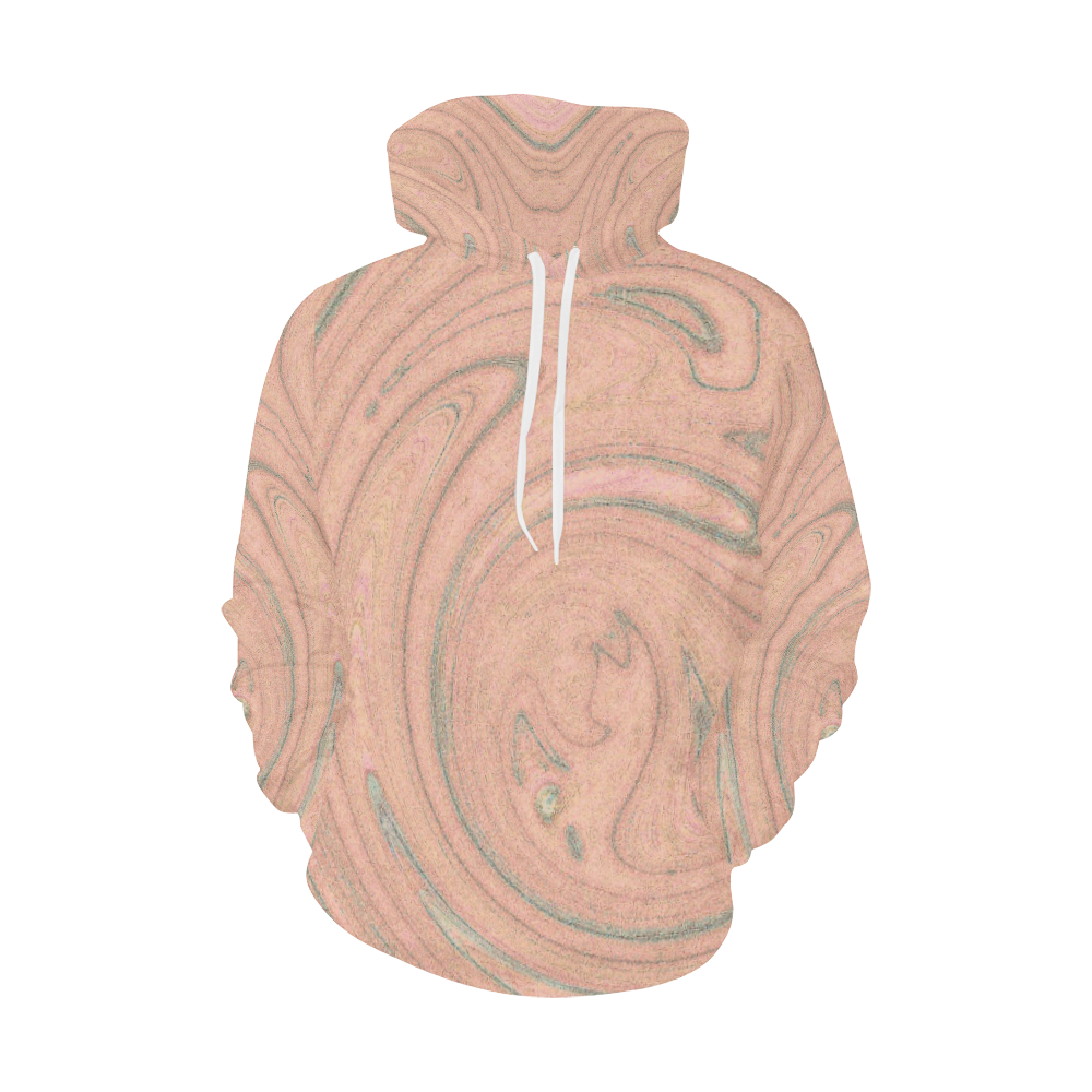Nature's Grain Peach Multi All Over Print Hoodie for Women (USA Size) (Model H13)