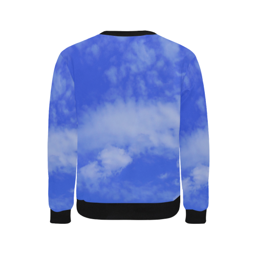 Blue Clouds Men's Rib Cuff Crew Neck Sweatshirt (Model H34)