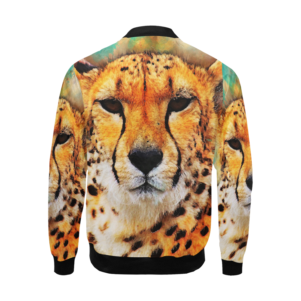 gepard leopard #gepard #leopard #cat All Over Print Bomber Jacket for Men/Large Size (Model H19)