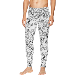 Cute Halloween Ghosts Men's All Over Print Leggings (Model L38)