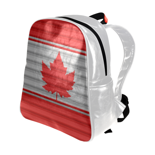 Canada Winter Print Backpack Multi-Pockets Backpack (Model 1636)