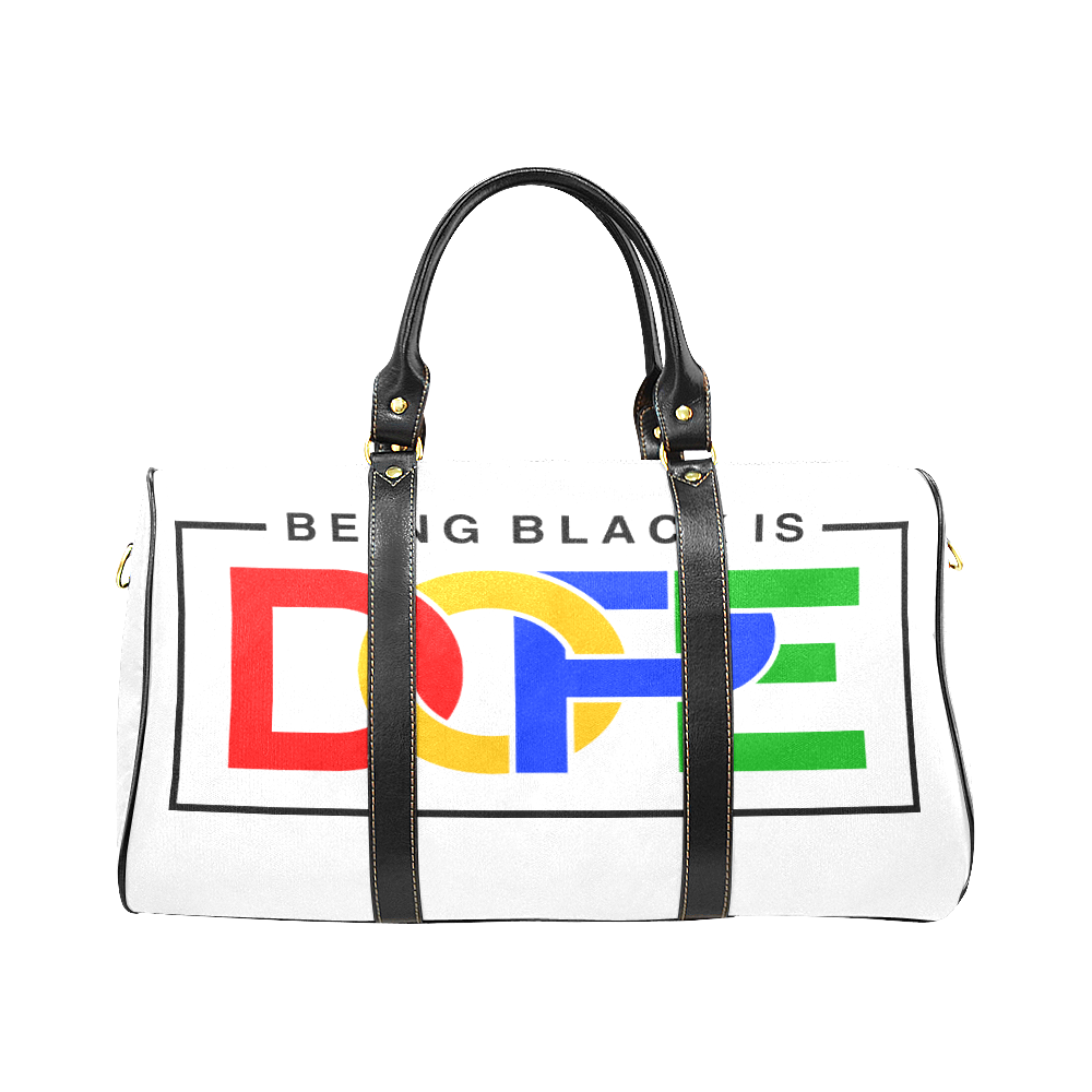 BEING BLACK IS DOPE Travel Bag New Waterproof Travel Bag/Large (Model 1639)