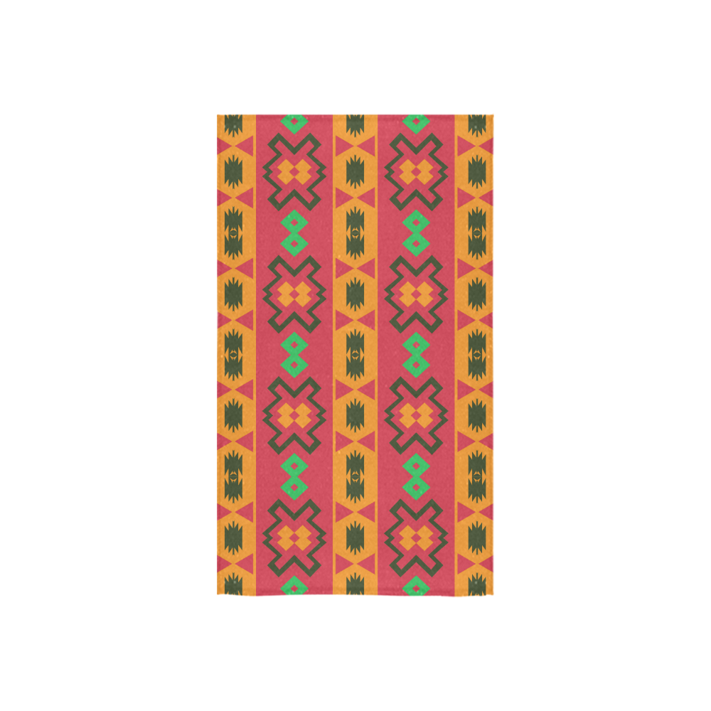 Tribal shapes in retro colors (2) Custom Towel 16"x28"