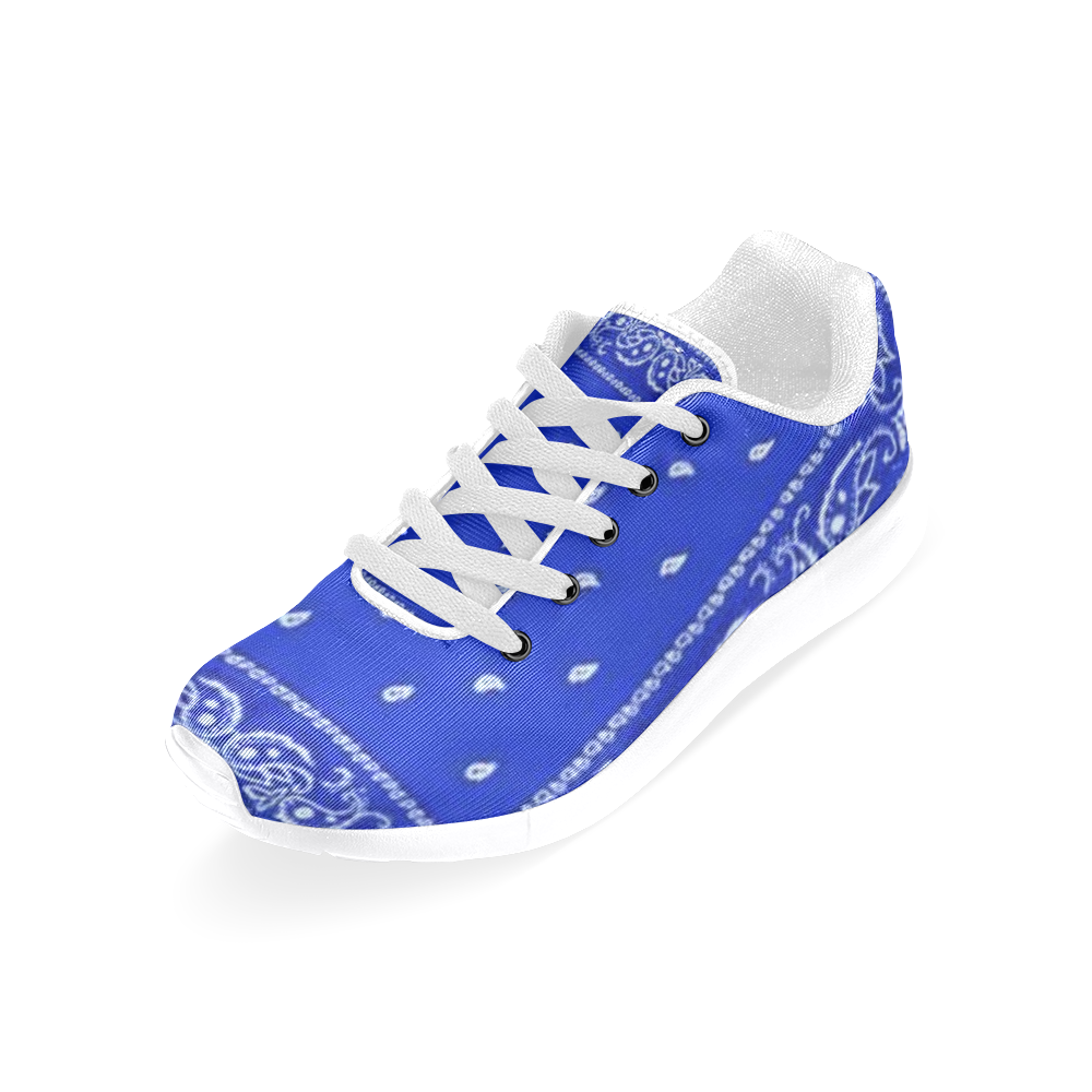 Blue Bandana Women-White Women’s Running Shoes (Model 020)