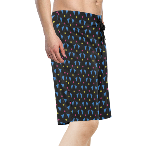 Funny Doodle Pattern 2A by JamColors Men's All Over Print Board Shorts (Model L16)