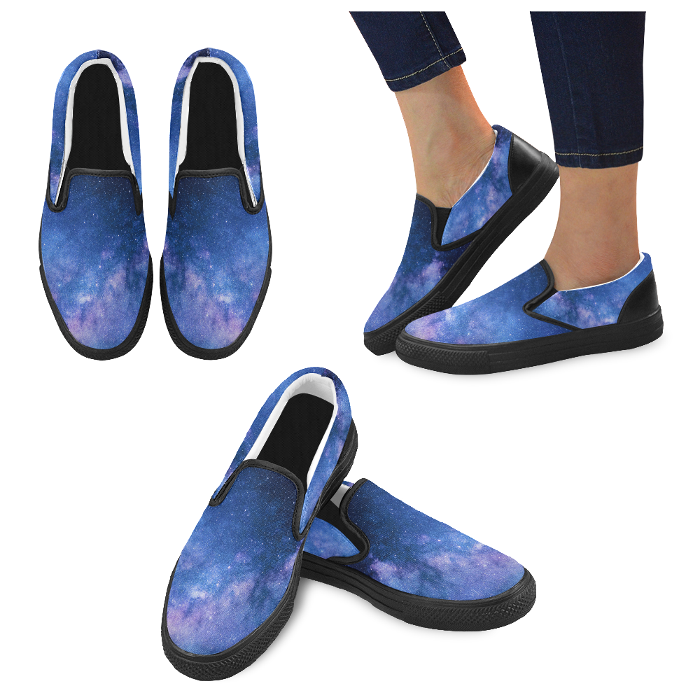 Galactic Men's Slip-on Canvas Shoes (Model 019)
