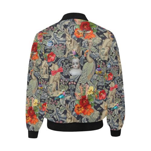 And Another Thing All Over Print Quilted Bomber Jacket for Men (Model H33)