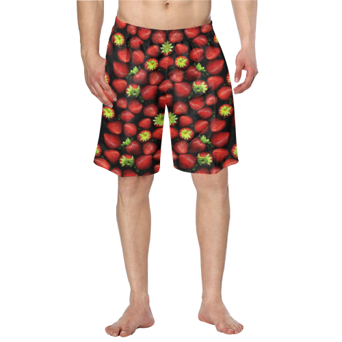 Strawberry by Artdream Men's Swim Trunk (Model L21)