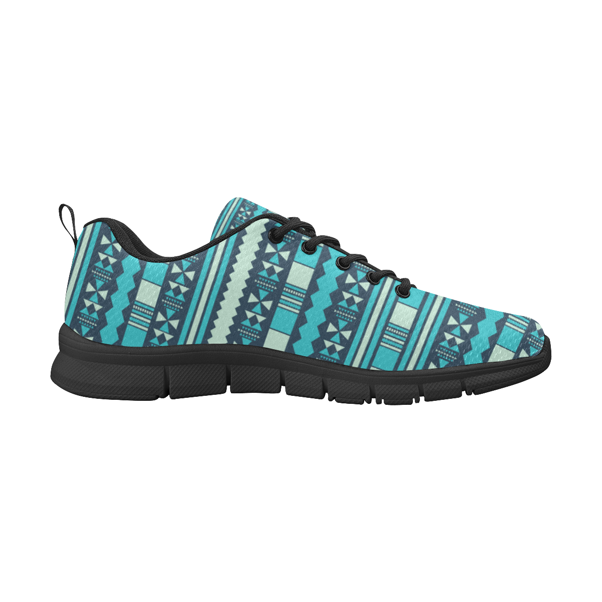 Blue Aztec Tribal Women's Breathable Running Shoes/Large (Model 055)