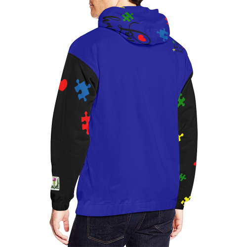 Fairlings Delight's Autism- Love has no words Men's Hoodie 53086Hh1 All Over Print Hoodie for Men (USA Size) (Model H13)