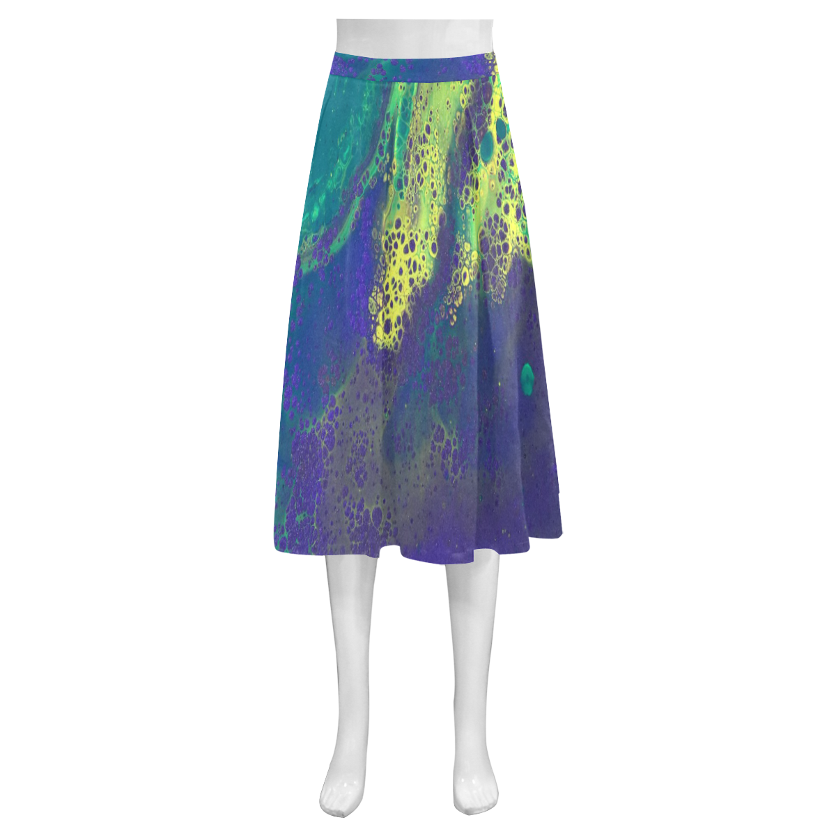 Love Mardi Gras Mnemosyne Women's Crepe Skirt (Model D16)