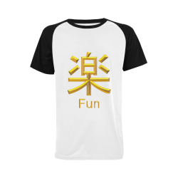 t-Golden Asian Symbol for Fun Men's Raglan T-shirt Big Size (USA Size) (Model T11)