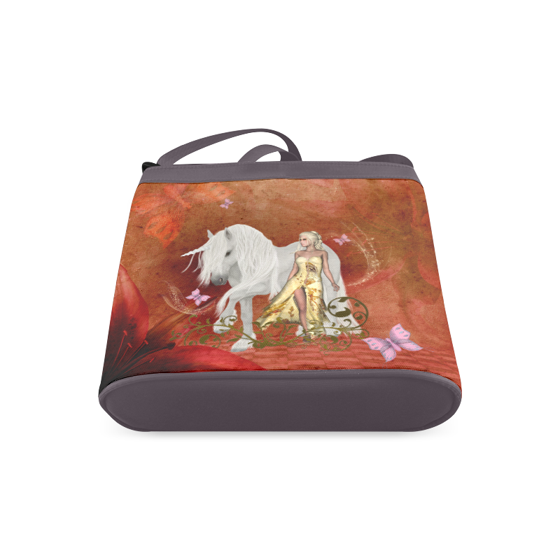 Unicorn with fairy and butterflies Crossbody Bags (Model 1613)