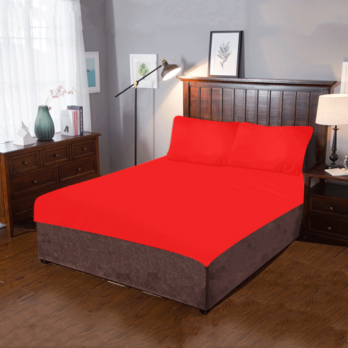 color red 3-Piece Bedding Set