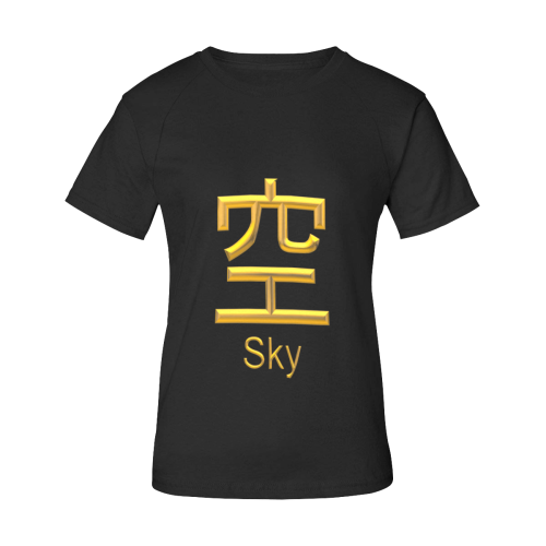 x-Golden Asian Symbol for Sky Women's Raglan T-Shirt/Front Printing (Model T62)